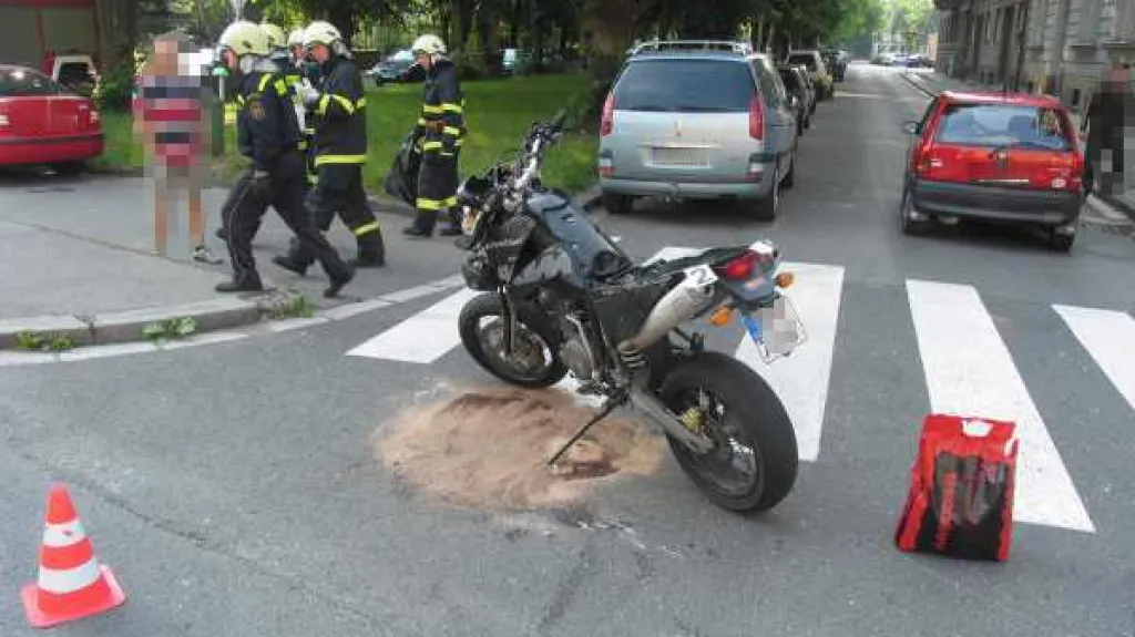Motorka po nehodě