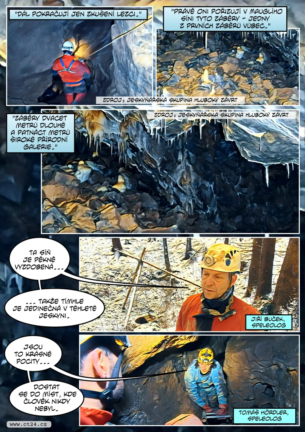 V Moravském krasu objevili novou jeskyni, dostala jméno Mauglího síň