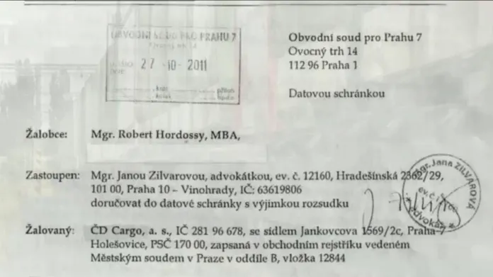 Žaloba Roberta Hordossyho