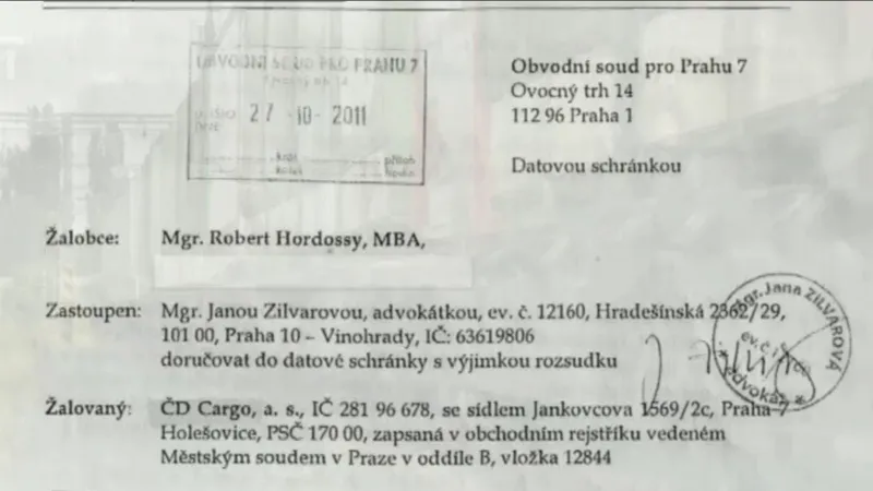 Žaloba Roberta Hordossyho