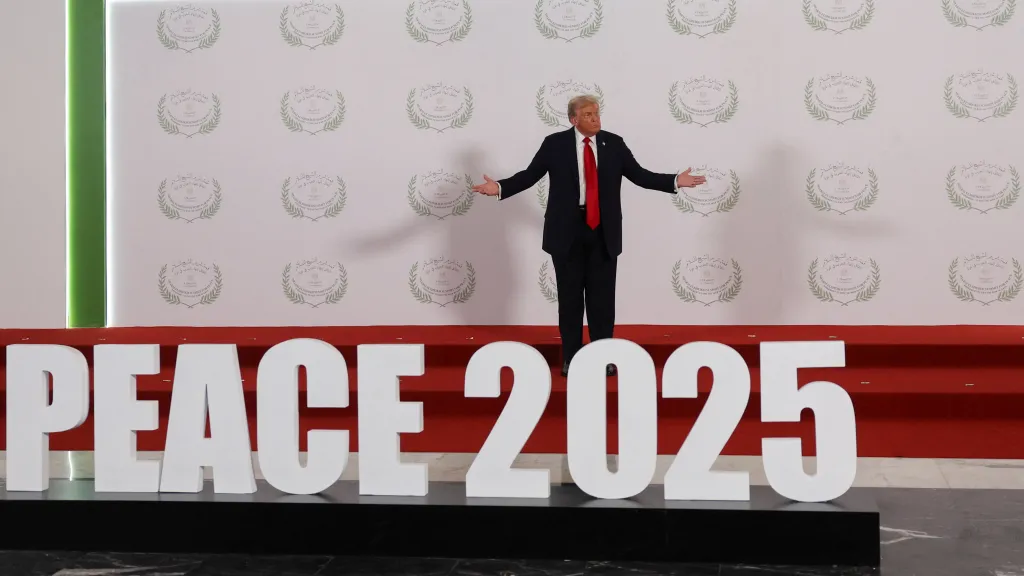 Americký prezident Donald Trump v Šarm aš-Šajchu