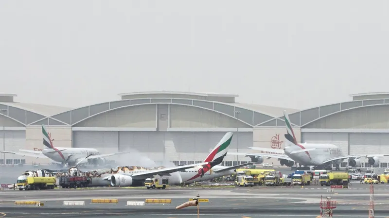 Ohořelý Boeing 777