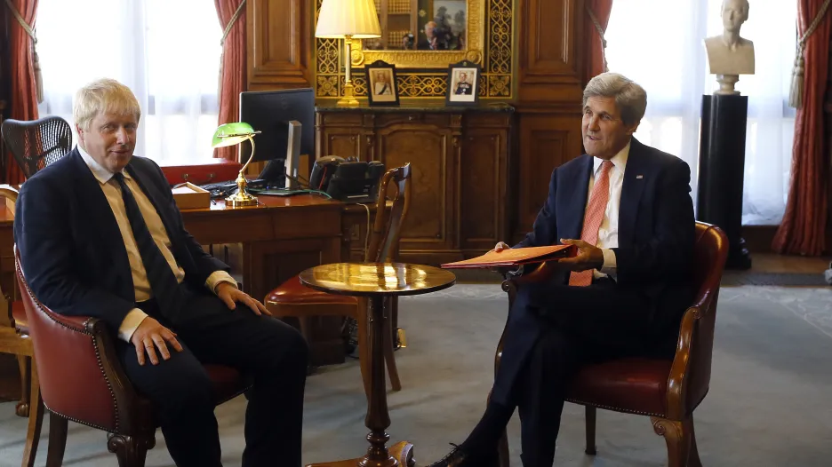 Boris Johnson při jednání s Johnem Kerrym probíral hlavně Sýrii