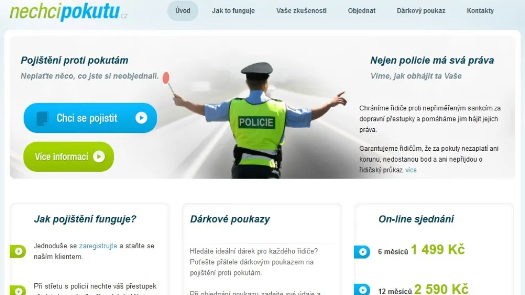 Stránka sdružení Nechcipokutu.cz