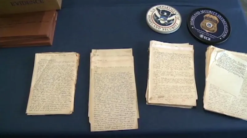 Nalezené stránky Rosenbergova deníku