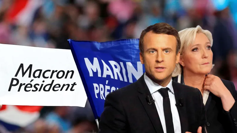 Emmanuel Macron a Marine Le Penová