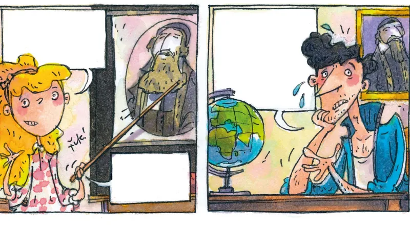 Ilustrace z knihy Tomáše Němečka Jan Amos Komenský