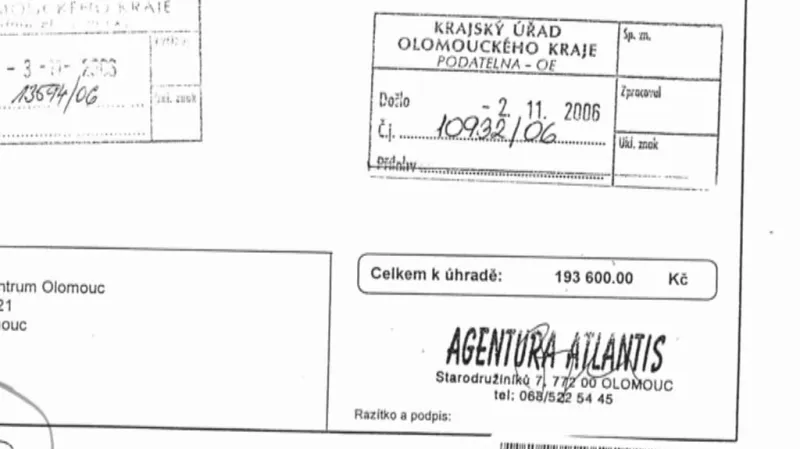 Agentura Atlantis figuruje v řadě podezřelých zakázek olomouckého hejtmanství