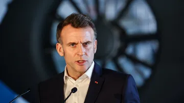 Francouzský prezident Emmanuel Macron na Kypru