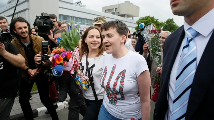 Naděžda Savčenková po návratu na Ukrajinu