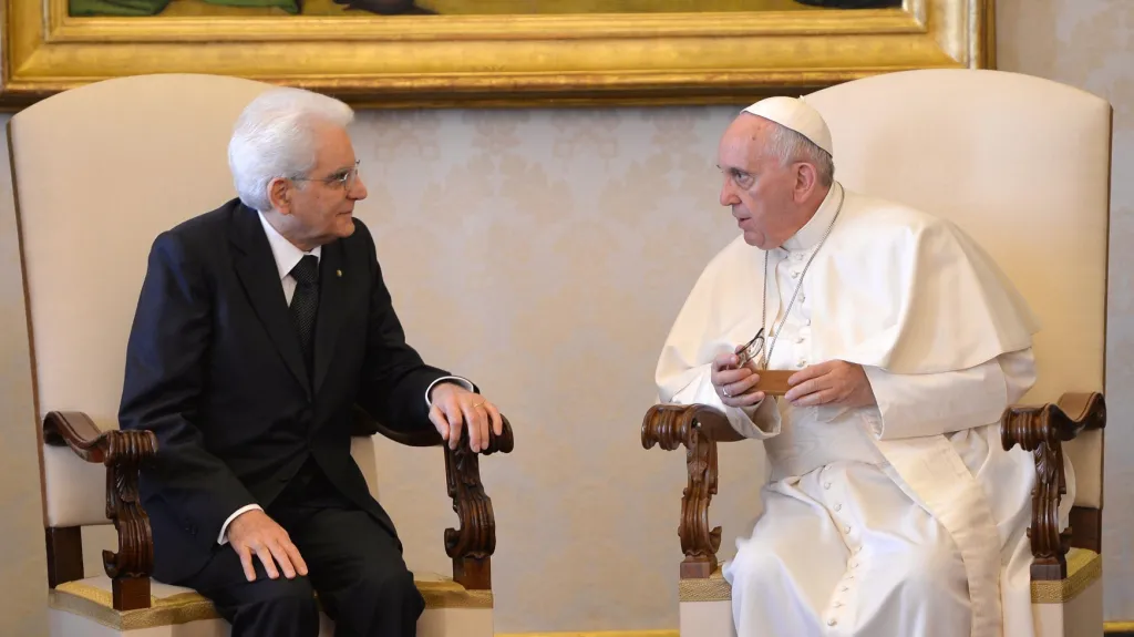 Nový italský prezident se setkal s papežem