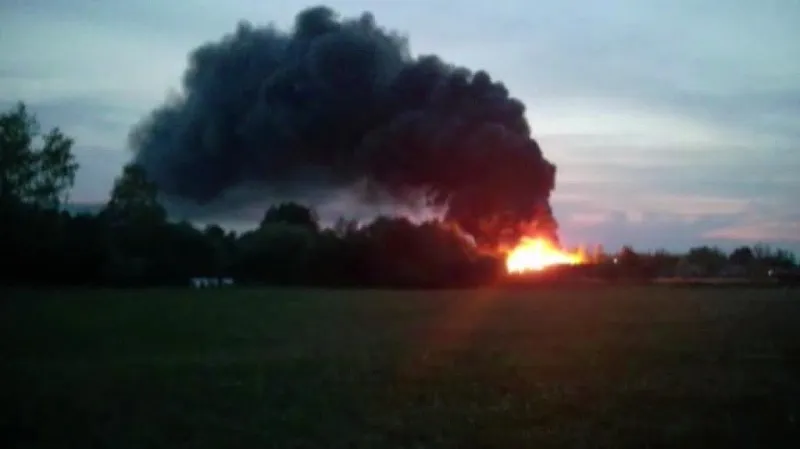 Požár skládky v srpnu 2015