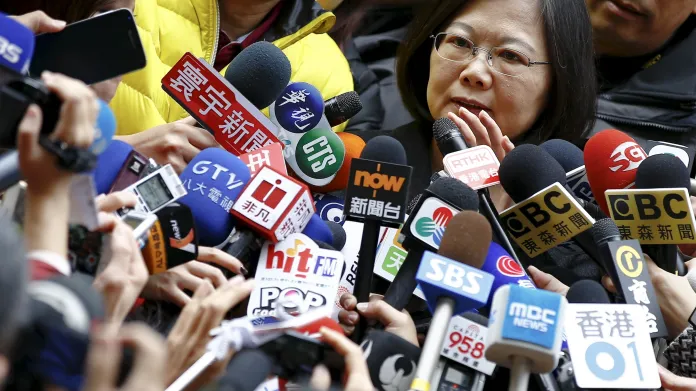 Vůdkyně tchajwanské demokratické strany Cchaj Jing-wen