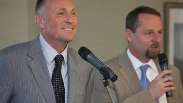 Mirek Topolánek a Martin Říman