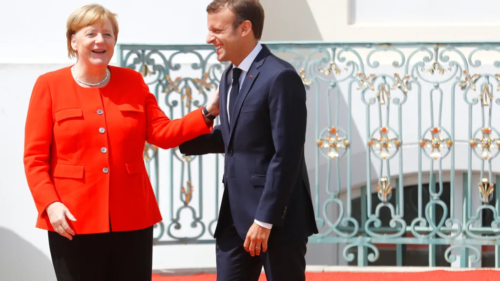 Angela Merkelová a Emmanuel Macron