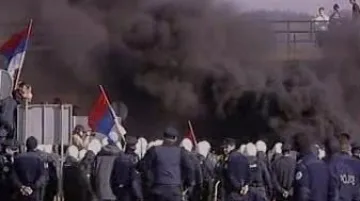 Demonstrace srbských veteránů