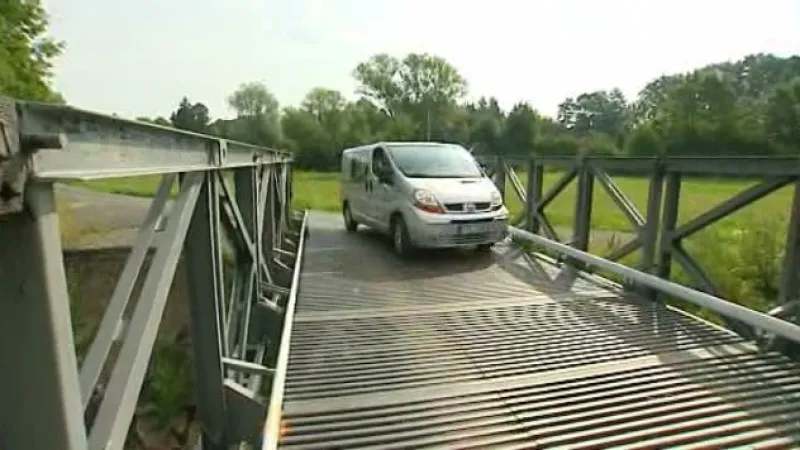 Provizorní most u jezu