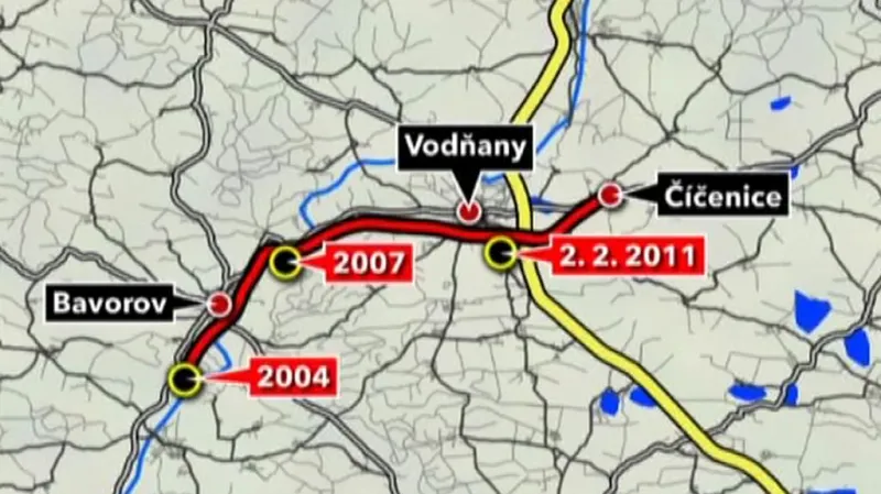 Srážky na trati Volary-Číčenice
