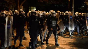 Zásah turecké policie proti demonstrantům v Ankaře