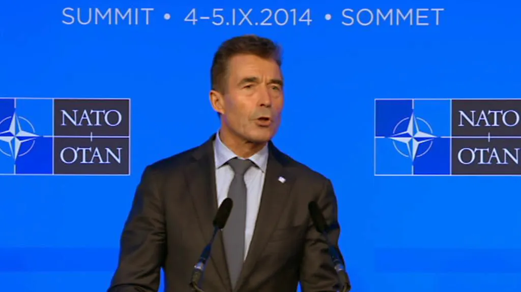 Anders Fogh Rasmussen na brífinku po jednání o Afghánistánu