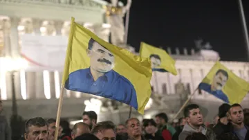 Protesty Kurdů ve Vídni