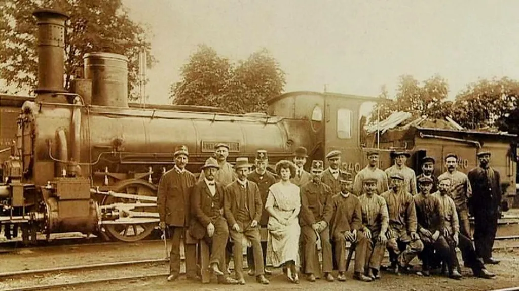 Lokomotiva Conrad Vorlauf na dobové fotografii