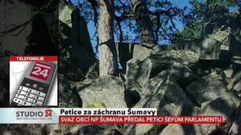 Předseda Svazu obcí NP Šumava Jiří Hůlka ve Studiu ČT24