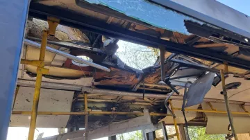 Ruský dronový útok zasáhl autobus v ukrajinském Marhanci