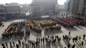 Protest mladých Belgičanů proti vládní krizi