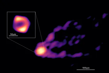Jako kosmická chobotnice. Astrofyzici poprvé pozorovali černou díru propojenou „chapadly“ s výtryskem hmoty