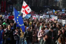„Ztělesňujete svobodnou Gruzii.“ Demonstranti v Tbilisi získali podporu prezidentky
