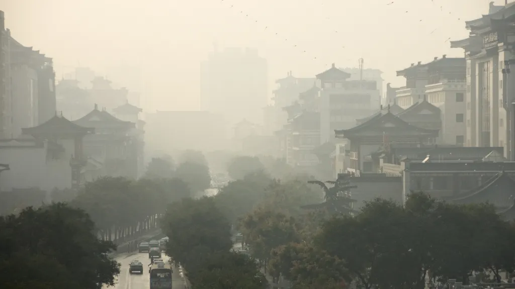 Smog ve městě Sien