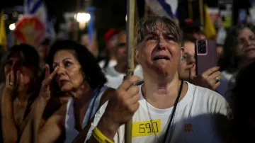 Protest v Izraeli požadující okamžité propuštění rukojmí v Gaze a ukončení války