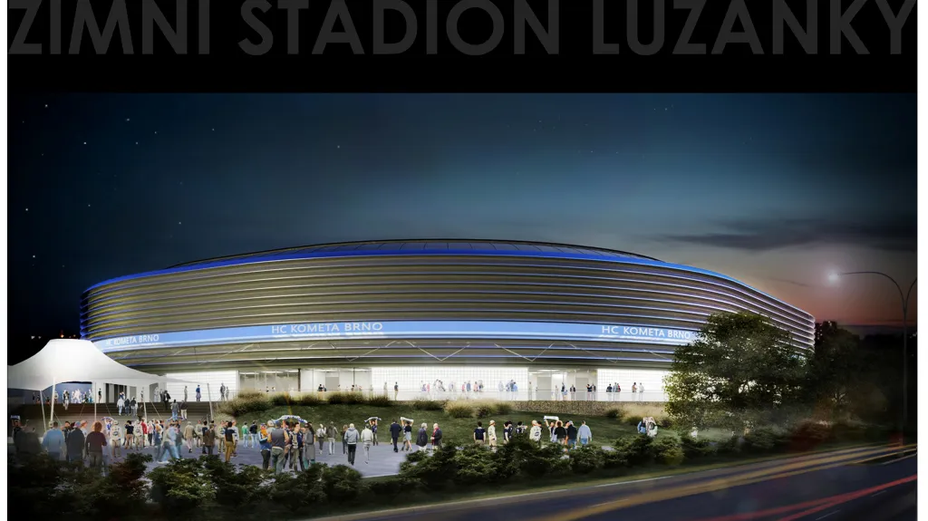Vizualizace nového zimního stadionu za Lužánkami