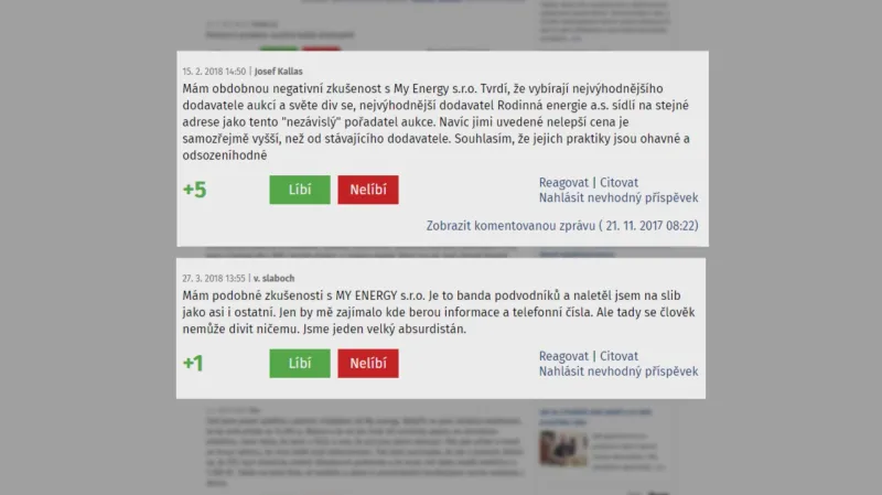 Příspěvky uživatelů na webu peníze.cz