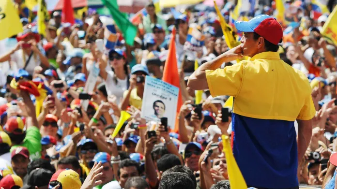 Opoziční prezidentský kandidát Henrique Capriles Radonski