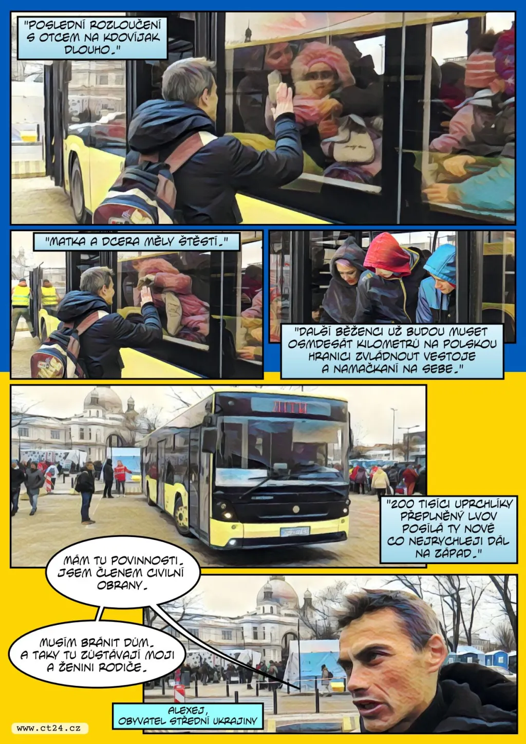 Ukrajinci prchají před válkou