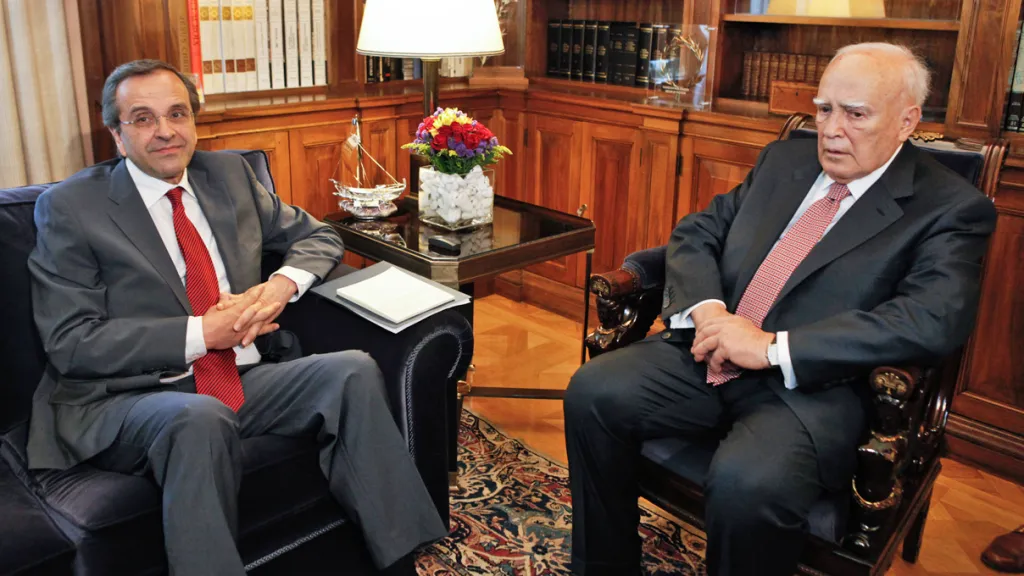 Antonis Samaras a Karolos Papulias