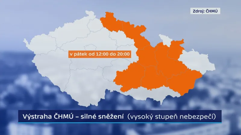 Výstrahy ČHMÚ na 21. 12.