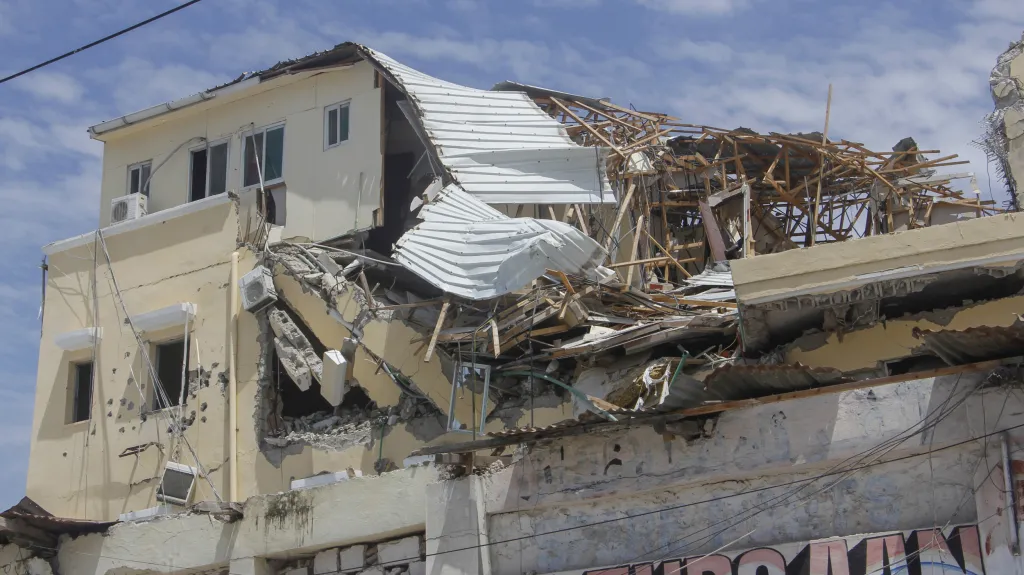 Hotel Hayat v Mogadišu po zneškodnění ozbrojenců