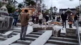 Kvůli zemětřesení se zhroutila část poutního místa v Japonsku