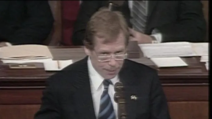 Václav Havel v americkém kongresu - sestřih (1990)