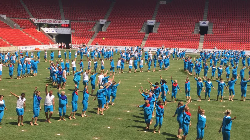 Generální zkouška na hromadná cvičení sokolů