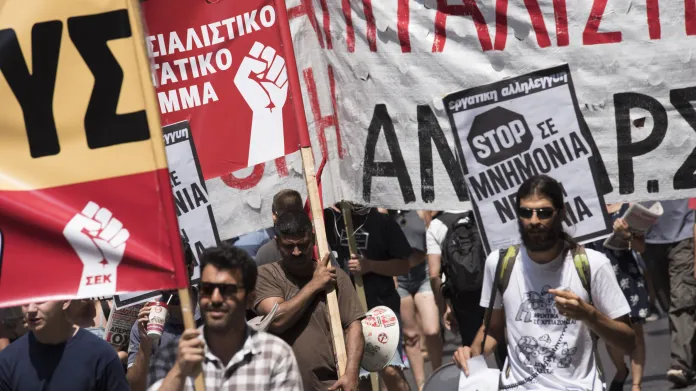 V Aténách se demostruje proti záchrannému balíčku