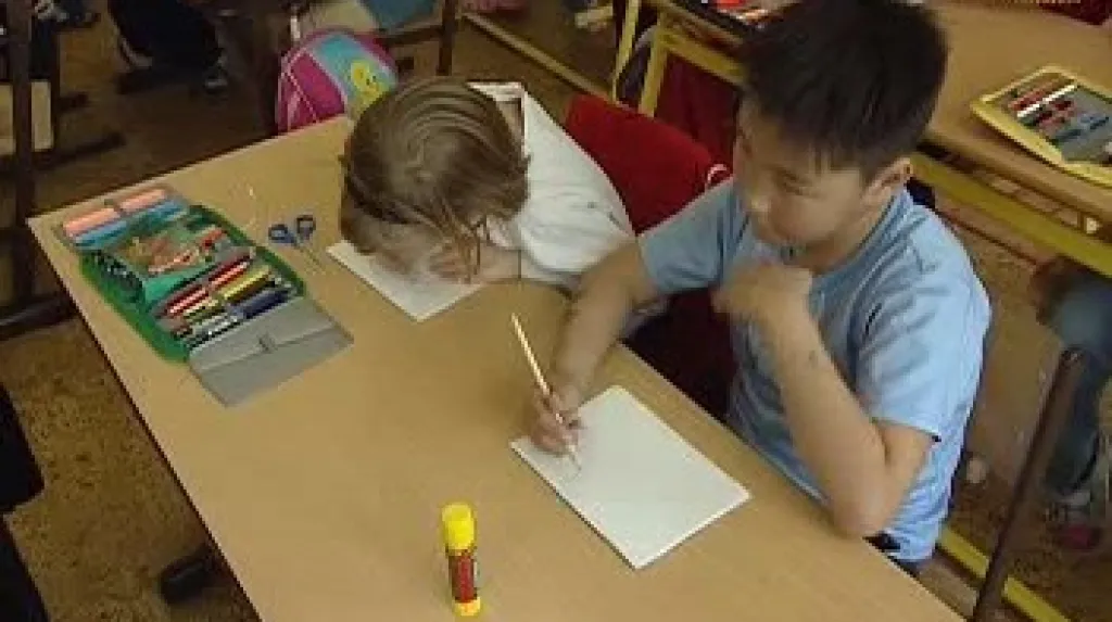 Mongolské děti ve škole