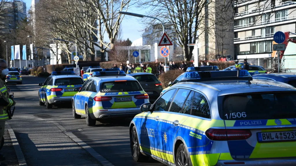 Německá policie při zásahu na univerzitě v Heidelbergu