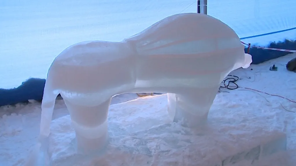 Pustevny ozdobily ledové a sněhové sochy