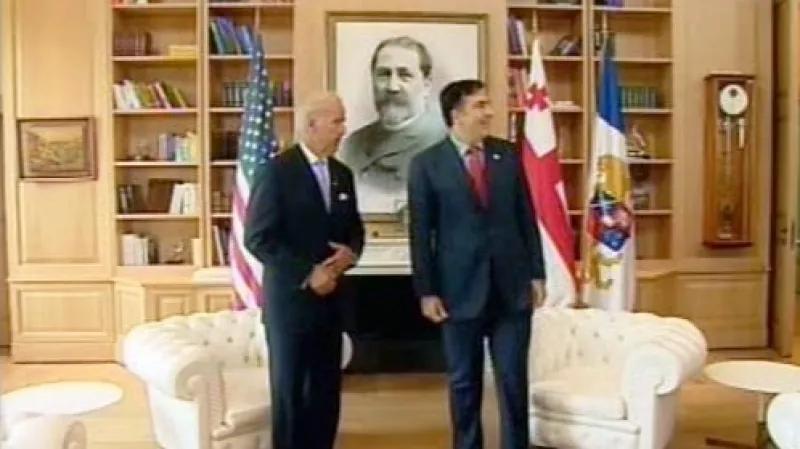 Joe Biden a Michail Saakašvili