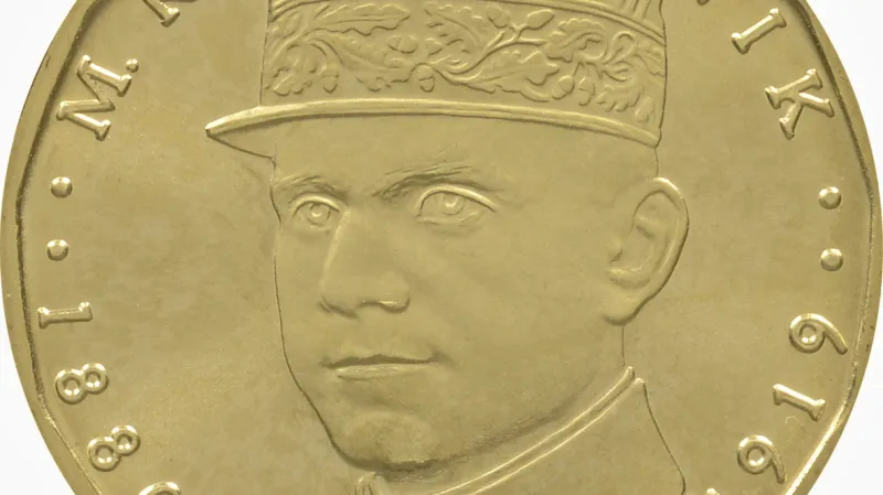 Mince s portrétem Milana Rastislava Štefánika