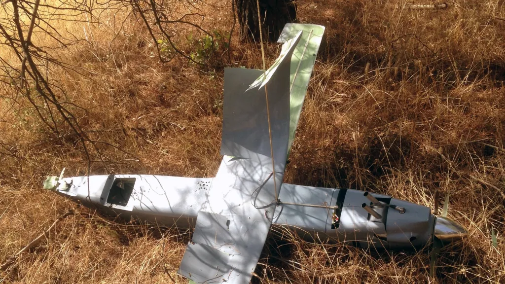 Sestřelený dron u turecko-syrské hranice